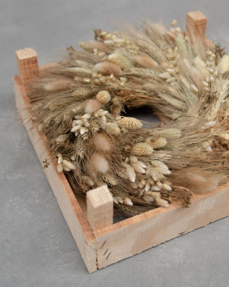 Sušený přírodní věnec z třeslice - Briza triticum - Ø 28