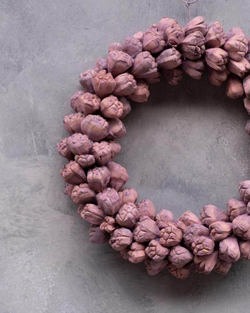 Věnec ze sušených plodů pandanu - Kiya fruit - Ø 30 cm