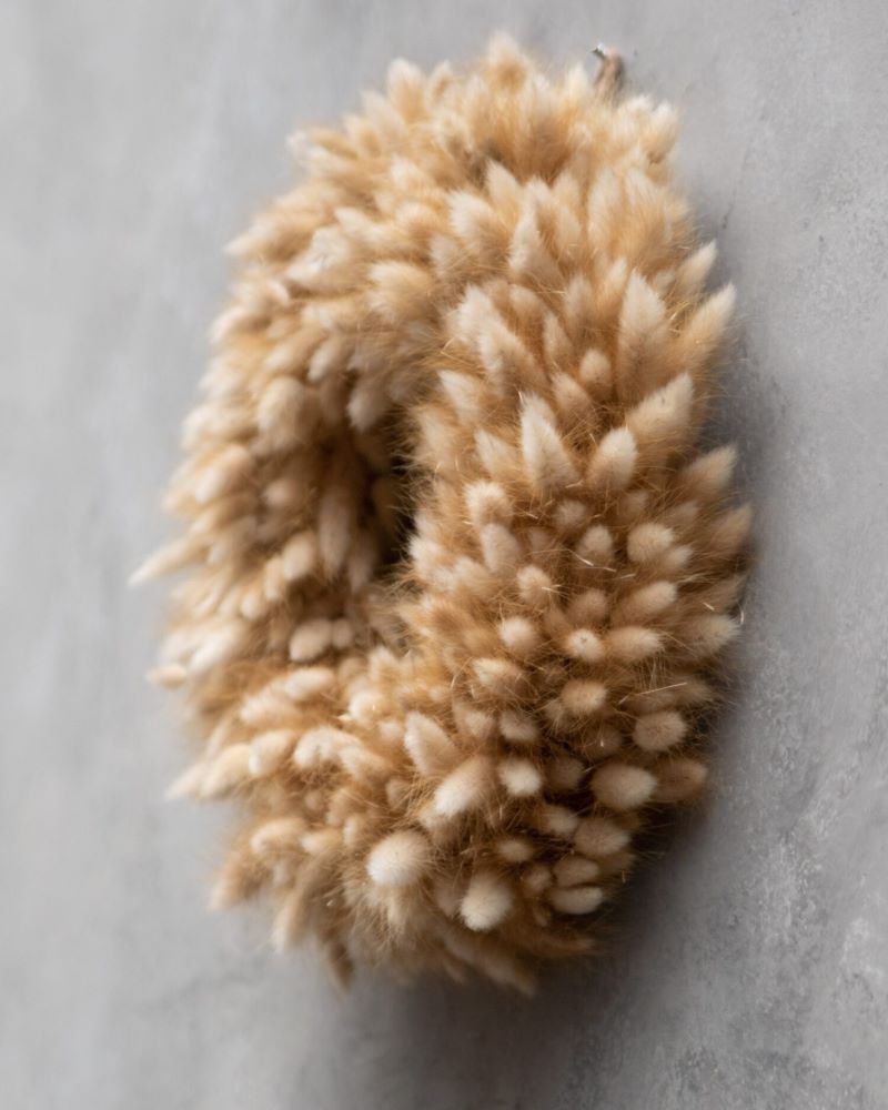 Věnec ze zaječích ocásků - Lagurus - přírodní - Ø 28 cm