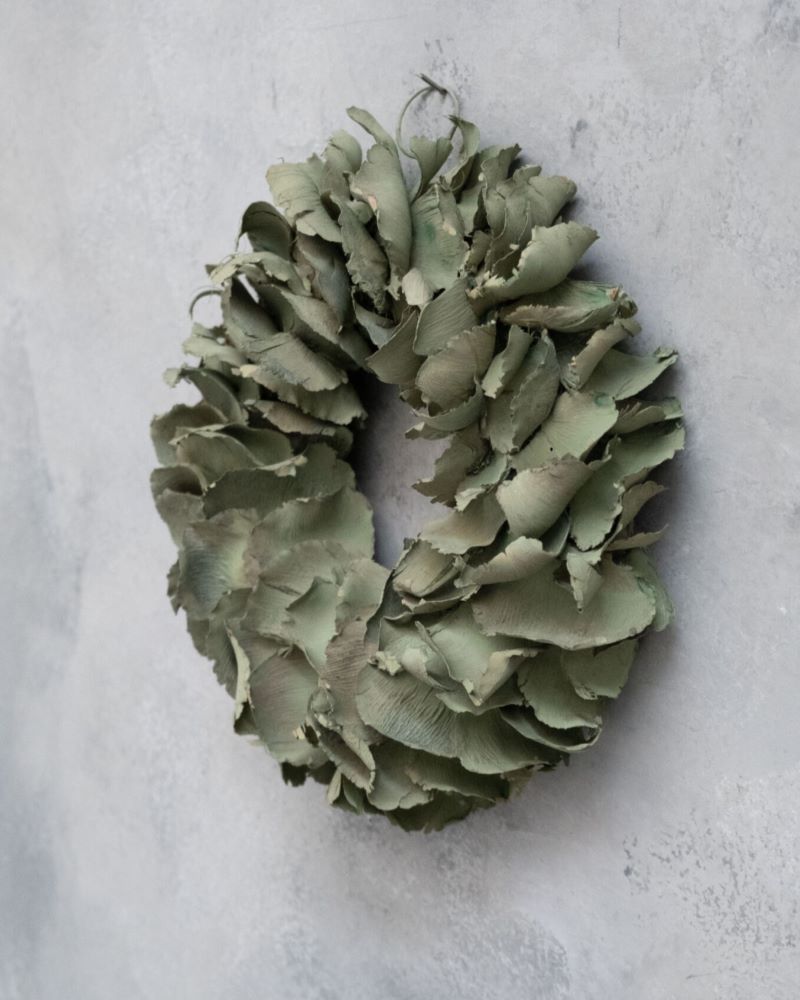 Věnec z palmových listů - Palm petal - Green - Ø 25 cm