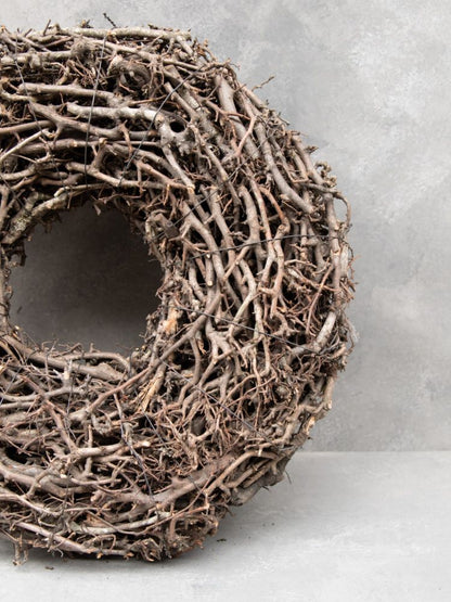Věnec z větví a větviček Nest - široký - Ø 45 cm