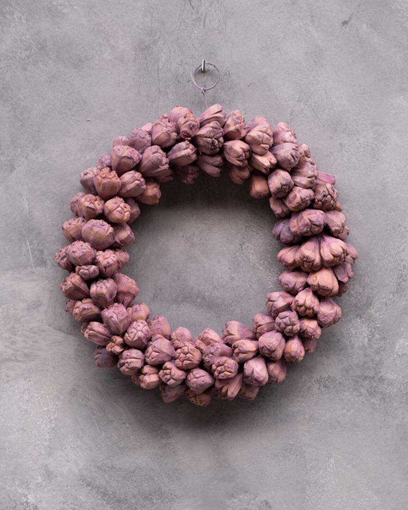 Věnec ze sušených plodů pandanu - Kiya fruit - Ø 30 cm