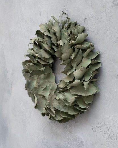 Věnec z palmových listů - Palm petal - Green - Ø 25 cm