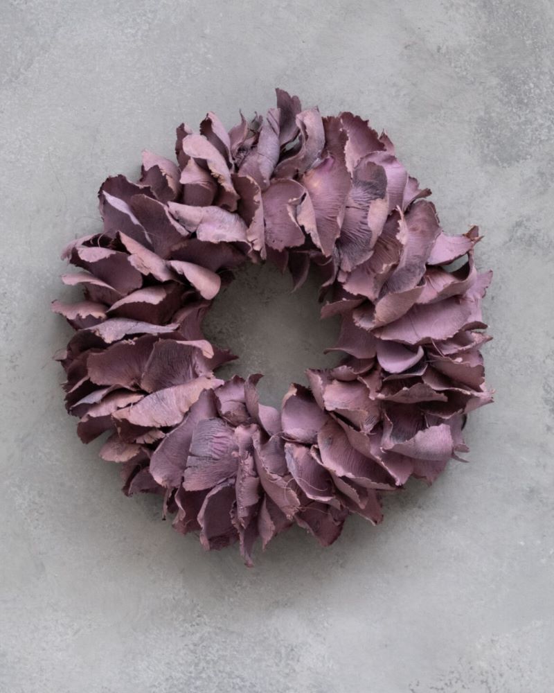 Věnec z palmových listů - Palm petal - Pudrová tmavá - Ø 25 cm