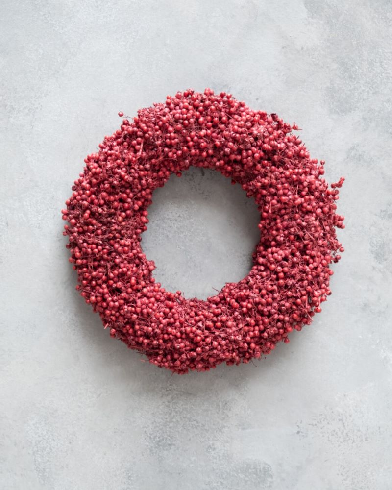 Věnec z tasmánského pepře - Pepperberry - přírodní - Ø 25 cm